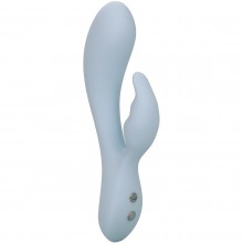 Ультрагибкий вибратор кролик для женщин «Contour Kali» с клиторальной стимуляцией, цвет голубой, материал силикон, California Exotic Novelties SE-4382-55-3, длина 17.75 см.