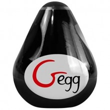 Мастурбатор яйцо с 3D рельефом «Gegg Black», цвет черный, Gvibe FT10561B, бренд G-Vibe, из материала TPE, длина 6.5 см.