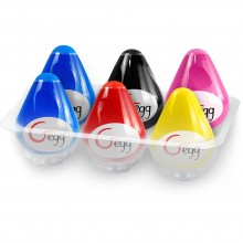 Набор яиц-мастурбаторов с разным рельефом внутри «Gegg Set», 6 шт, Gvibe FT10562, бренд G-Vibe, из материала TPE, цвет Мульти, длина 6.5 см.