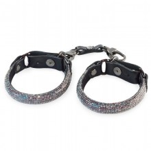Сверкающие наручники «Гламур», Sitabella 4223-1, бренд СК-Визит, из материала Велюр