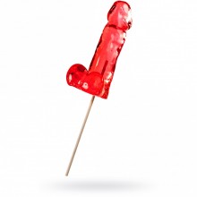 Леденец на палочке «Пенис Whiskey», цвет красный, 173 гр, Sosuчki 12115-03, длина 12 см.