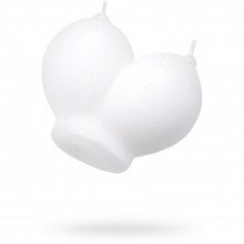 Фигурная свеча в виде женской груди, 160 гр, Pecado BDSM 12048-03, из материала Парафин, цвет Белый