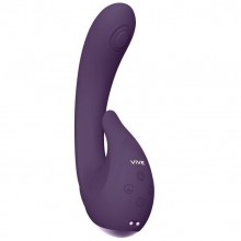 Вибромассажер для точки G «Miki Purple» со стимуляцией клитора, цвет фиолетовый Shots Media VIVE035PUR, из материала Силикон, длина 17 см.