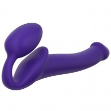 Безремневой страпон «Semi-Realistic Bendable Violet M», цвет фиолетовый, Strap-On-Me 6013229, из материала Силикон, длина 24.5 см.