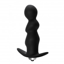 Фигурная анальная вибропробка «First Time Spiral Anal Plug», цвет черный, 5008-03lola, бренд Lola Games, длина 12 см.