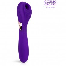 Вакуумный стимулятор с вибрацией, цвет фиолетовый, Bior Toys CSM-23182, из материала Силикон, коллекция Cosmo Orgasm, длина 18.4 см.