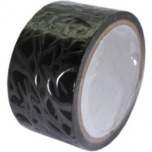 Скотч для бондажа «Bondage Tape», черный, 15 м, Eroticon P3381B, из материала ПВХ, 15 м.