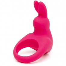 Эрекционное кольцо с клиторальной стимуляцией «Cock Ring» с вибрацией, розовое, Happy Rabbit 84680, из материала Силикон, цвет Розовый, диаметр 3.17 см.