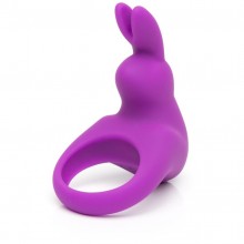 Эрекционное кольцо «Happy Rabbit» с вибрацией, фиолетовое, 84681, цвет Фиолетовый, диаметр 3.17 см.