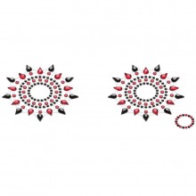 Набор из двух стикеров «Petits Joujoux Gloria», цвет черно-красный, Mystim 46664, цвет Мульти