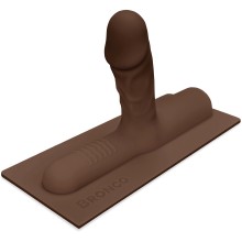 Насадка реалистичная шоколадного цвета для премиум секс-машины «Bronco Cowgirl», CG-005-CHOC, из материала Силикон, длина 24 см.