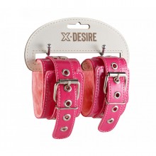 Розовые наручники с мягким искусственным мехом, СК-Визит Ситабелла 5010-40, цвет Розовый, длина 30 см.