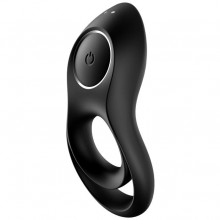 Эрекционное кольцо с вибрацией «Legendary Duo», цвет черный, Satisfyer 4009902, из материала Силикон, длина 11 см.