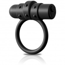 Эрекционное кольцо с вибрацией «Sir Richards Control Silicone C-Ring», цвет черный, PipeDream 5449140000, длина 6 см., со скидкой