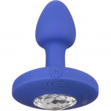 Перезаряжаемая анальная вибропробка «Cheeky Gems Small Rechargeable Vibrating Probe», цвет синий, California Exotic Novelties SE-0443-15-3, бренд CalExotics, длина 5 см.