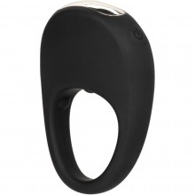 Мужское черное эрекционное виброкольцо «Silicone Rechargeable Pleasure Ring», материал силикон, California Exotic Novelties SE-1841-07-3, длина 8.25 см.