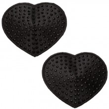 Пэстисы в форме сердечек «Radiance Heart Gem Pasties», цвет черный, California Exotic Novelties SE-3000-05-2, бренд CalExotics, из материала Полиэстер