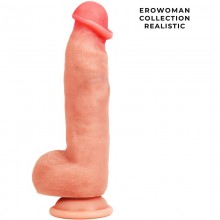 Реалистичный фаллоимитатор на присоске «Мощный», рабочая длина 17 см, Erowoman er-30081, бренд Bior Toys, коллекция Erowoman - Eroman, длина 24 см.