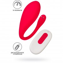Виброяйцо с пультом ДУ «Choppy», цвет красный, ToyFa 561029, из материала Силикон, длина 21 см.