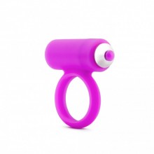 Эрекционное кольцо фиолетового цвета с вибрацией, Pink Vibe PV-10002, из материала TPE, цвет Розовый