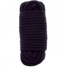 Черная веревка для связывания «BondX Love Rope», 10 м., Dream Toys 20862, из материала Хлопок, цвет Черный, 10 м.
