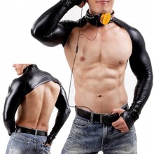 Мужской сексуальный топ с длинными рукавами, цвет черный, TBJ-1104XXL, бренд OEM, из материала Спандекс, XXL