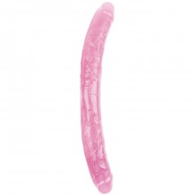 Длинный сдвоенный фаллоимитатор, розовый, длина 46 см, Chisa CN-711946796, коллекция Hi-Rubber, длина 46 см.