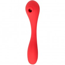 Гибкий вагинально-клиторальный вибратор «Bobi», цвет красный, Magic Motion 861160, из материала Силикон, длина 20.5 см.