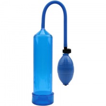 Мужская вакуумная помпа с грушей «Max Version», цвет синий, Chisa Novelties CN-702365769, из материала Пластик АБС, длина 23.5 см.