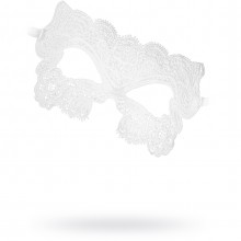 Маска нитяная «Marquise», текстиль, белая, Eromantica 213116, цвет Белый, длина 17.5 см.