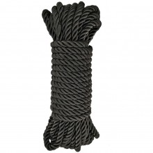 Веревка черная гладкая для бондажа, длина 1000 см, OEM No Name TFB-0080B, цвет Черный, 10 м.