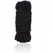 Мягкая хлопковая веревка для бондажа, цвет черный, длина 2000 см, OEM No Name TFB-0085B, 20 м.