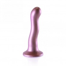 Волнистый фаллоимитатор для точки G «Ultra Soft», цвет розовый, Shots Media OU818ROS, коллекция Ouch!, длина 18 см.