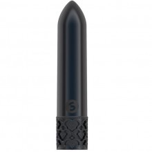 Вибропуля перезаряжаемая «Glitz» с уникальным дизайном, Shots Media ROY004GUN, из материала Пластик АБС, цвет Черный, длина 8.8 см.