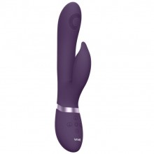 Вибромассажер-кролик «Vive Aimi», цвет фиолетовый, Shots Media VIVE029PUR, из материала Силикон, длина 22 см.