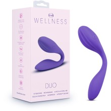 Гибкий вибромассажер для пар «Wellness Duo Vibrator», цвет фиолетовый, Blush Novelties BL-44101, из материала Силикон, длина 16.5 см.