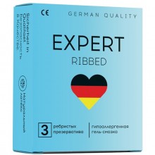 Презервативы Еxpert ребристые, 3 штуки, 401-0329., бренд Expert, из материала Латекс