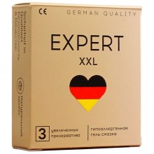 Презервативы «Expert XXL» увеличенного размера, 3 штуки, 201-0700, из материала Латекс, цвет Прозрачный, длина 19 см.