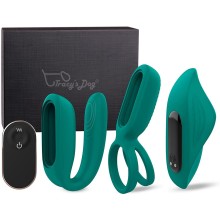 Набор из трех предметов для пары «Vibrating Sex Toy Kits Versatile for Couples», цвет зеленый, Tracys Dog,, из материала Силикон