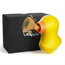Вакуумный стимулятор для женщин «Mr Duckie Clitoral Sucking Vibrator», цвет желтый, AVB024YE, бренд Tracy`s Dog, из материала Силикон, длина 8.5 см.
