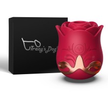 Вакуумный вибратор-бутон розы «La Rose Sucking Vibrator», цвет бордовый, AVB301RE, бренд Tracy`s Dog, цвет Красный