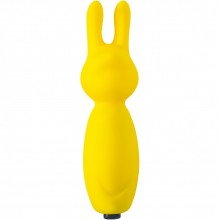 Мини-вибратор в форме кролика «Fluffy», цвет желтый, Eromantica 211208, из материала Силикон, длина 8.5 см.