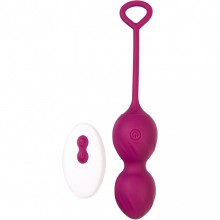 Вагинальные шарики «LEroina Moussy», цвет бордовый, 564009, бренд ToyFa, из материала Силикон, длина 8 см.