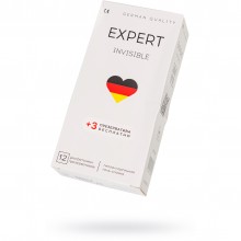Ультратонкие презервативы «Invisible», 12 шт +3 бесплатно, Exprert 923/1, бренд Expert