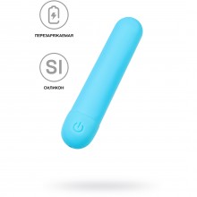 Компактная Вибропуля «A-toys Murr» голубого цвета, 10 см, ToyFa 761062, из материала Силикон, длина 10 см.