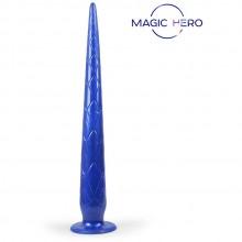 Фэнтэзийная анальная втулка на присоске, Magic Hero MH-13030, цвет Синий, длина 37 см.
