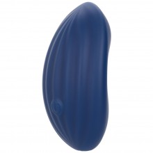 Ультрамягкий универсальный вибромассажер «Cashmere Velvet Curve» из силикона, Calexotics SE-4364-05-3, цвет Синий, длина 10.25 см.
