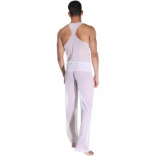 Мужские полупрозрачные майка и брюки, La Blinque LBLNQ-15505-LXL, из материала Ткань, цвет Белый, L/XL
