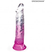 Фаллоимитатор гелевый на присоске, цвет фиолетовый, Bior Toys let-14003, коллекция Erowoman - Eroman, длина 20.5 см.