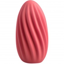 Яйцо-мастурбатор «Pocket Pussy» двустороннее, красный, Erokay m305-red, из материала TPR, длина 9.5 см.